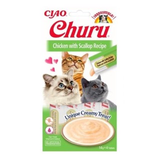 Churu Cat Chicken with Scallop  Recipr 4x14g AKCE
